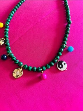 CUTE YIN YANG BOHO BEADED BOUTIQUE NECKLACE CHOKER